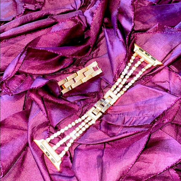 ⌚️ Rose Gold Apple Watch Band 42mm Rhinestone - Picture 2 of 3